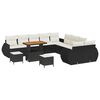 vidaXL Set Divano da Giardino 13 pz Nero polyrattan