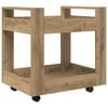 vidaXL Carrello da Scrivania Rovere artigianale 60 x 45 x 60 cm