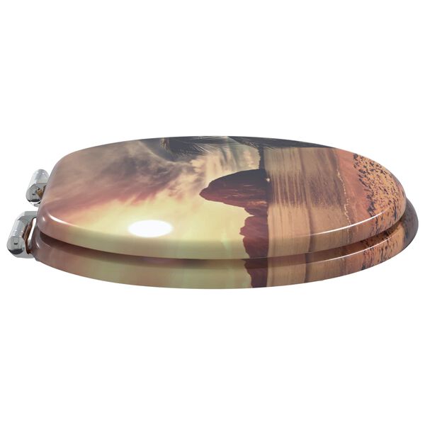 vidaXL Sedile per toilette con chiusura morbida Arancione 44 x 38 cm