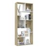 vidaXL Libreria Bianca e Rovere Sonoma 67x24x161 cm Legno Multistrato