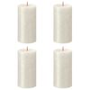 Bolsius Candele Pilastro Rustiche Shimmer 4 pz 130x68 mm Avorio