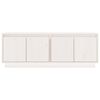 vidaXL Mobile Porta TV Bianco 110x34x40 cm in Legno Massello di Pino