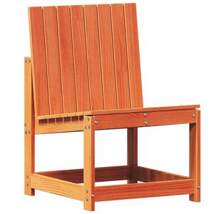 vidaXL Sedia da Giardino Marrone Cera 50,5x55x77cm Legno Massello Pino