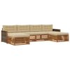 vidaXL Set di divani da esterno 6 pz Legno di Acacia Massello
