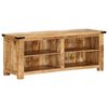 vidaXL Mobile Porta TV 110x35x40 cm in Legno Massello di Mango Grezzo