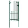 vidaXL Cancello per recinzione EMMEN con punte in acciaio 104x147 cm verde
