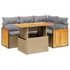 vidaXL Set Divano da Giardino 5 pz con Cuscini Beige in Polyrattan