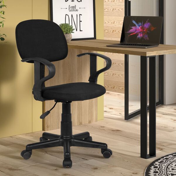 Rousseau Sedia da Ufficio Happy Poliestere Nero