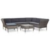 vidaXL Set Divani da Giardino 8 pz con Cuscini in Polyrattan Grigio