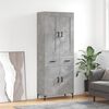 vidaXL Credenza Grigio Cemento 69,5x34x180 cm in Legno Multistrato