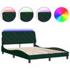 vidaXL Giroletto con LED senza Materasso Verde Scuro 120x200 cm in Velluto