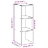 vidaXL Libreria Impilabili Rovere Fumo 30x30x80 cm Legno Multistrato
