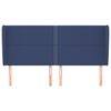 vidaXL Testiera ad Orecchio Blu 203x23x118/128 cm in Tessuto