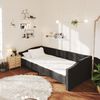 vidaXL Dormeuse con Materasso USB Nera in Tessuto 90x200 cm