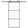 vidaXL Porta Scorrevole con Ferramenta Nera 90x205 cm in Vetro ESG