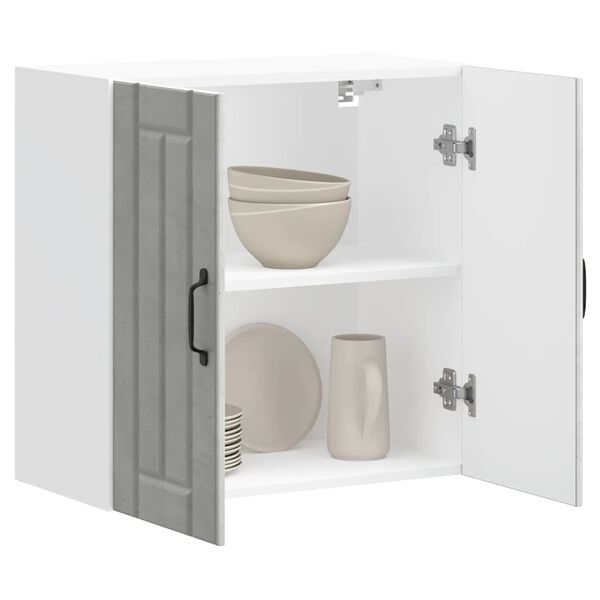 vidaXL Pensile da Cucina Lucca Grigio Cemento in Legno Multistrato