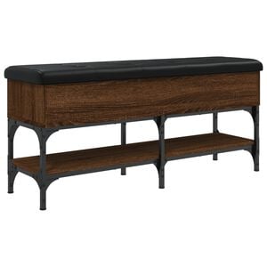 vidaXL Panca Porta Scarpe Rovere Marrone 102x35x45cm Legno Multistrato