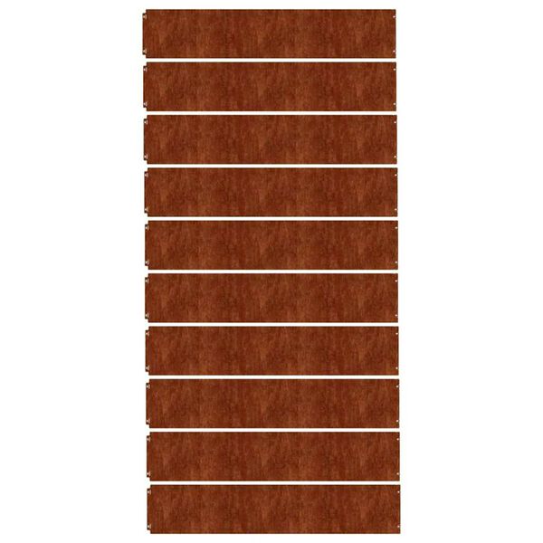 vidaXL Bordure per Prato 10 pz 20x103 cm Flessibili in Acciaio Corten