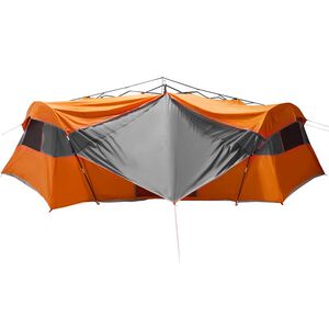 vidaXL Tenda interna 8 persona Grigio e arancione taffet&agrave;