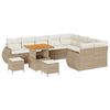vidaXL Set Divano da Giardino 12 pcs Beige polyrattan