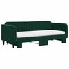 vidaXL Divano Letto Estraibile Materassi Verde Scuro 80x200 Velluto