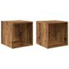 vidaXL Armadietto a muro A parete 2 pz Legno vecchio 37 x 37 x 37 cm