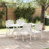 vidaXL Set da Pranzo per Giardino 5 pcs Bianco Alluminio