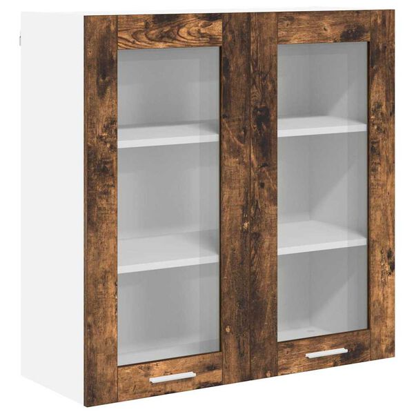 vidaXL Armadio pensile Rovere fum&eacute; 80 x 31 x 80 cm Legno multistrato