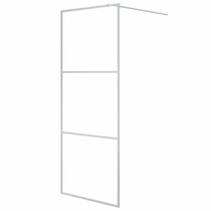 vidaXL Parete Doccia Walk in Argento 80x195 cm Vetro Trasparente ESG