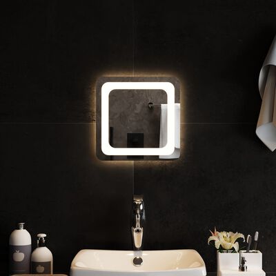 vidaXL Specchio da Bagno con Luci LED 30x30 cm