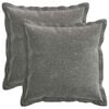 vidaXL Federa 2 pz HOUTEN Grigio Scuro 40 x 40 cm Tessuto Chenille