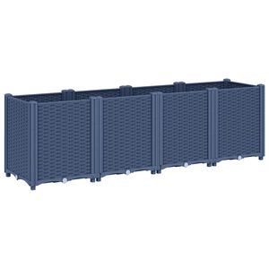 vidaXL Fioriera da Giardino Grigio Blu 160x40x53 cm in PP