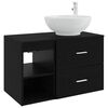 vidaXL Set di mobili per il bagno 2 pz Rovere Nero
