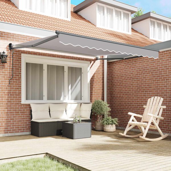 vidaXL Tenda da Sole Grigio chiaro 300 x 250 x 165 cm Poliestere