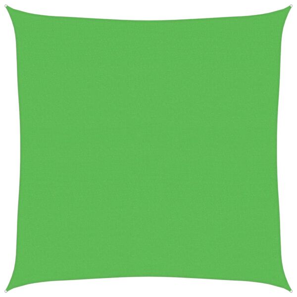 vidaXL Vela Parasole 160 g/m² Verde Chiaro 4,5x4,5 m in HDPE