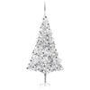 vidaXL Albero di Natale Preilluminato con Palline Argento 240 cm PET