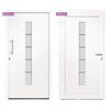 vidaXL Porta d'Ingresso in Alluminio e PVC Bianco 100x200 cm