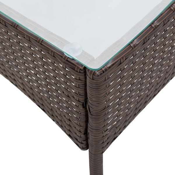 vidaXL Set Divani da Giardino 4 pz con Cuscini in Polyrattan Marrone