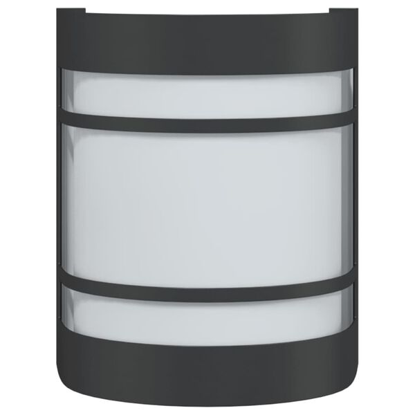 vidaXL Applique da Esterno Nera in Acciaio Inossidabile