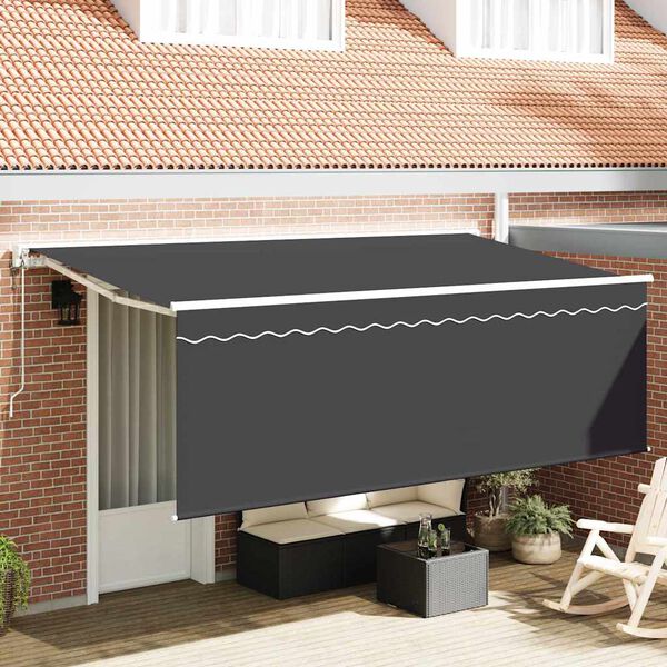 vidaXL Tenda con tende Antracite 350 x 200 x 120 cm Tessuto e Metallo