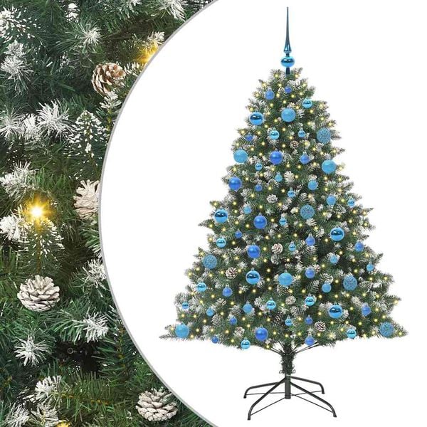 vidaXL Albero di Natale artificiale Verde 126 x 126 x 180 cm