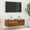 vidaXL Mobile Porta TV con Luci LED Legno Antico 75x35,5x25 cm