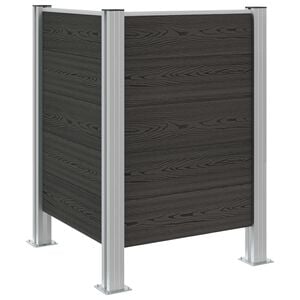 vidaXL Recinzione Contenitore per Rifiuti Grigio 85 x 85 x 115 cm