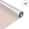 vidaXL Film Specchio Autoadesivo 60 x 150 cm 2 pz Argento PET