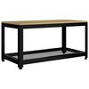 vidaXL Tavolino Salotto Marrone Chiaro e Nero 90x45x45 cm MDF e Ferro