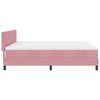 vidaXL Letto a molle con materasso Rosa 180 x 200 cm Velluto