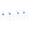 vidaXL Renne LED 4 pz Bianco 45 x 19 x 65 cm Tessuto