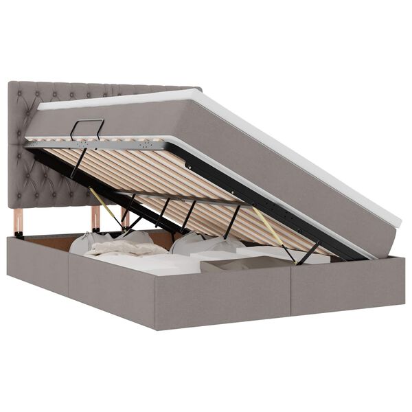 vidaXL Letto con Contenitore Talpa 140 x 200 cm Pelle Sintetica