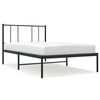 vidaXL Giroletto con Testiera in Metallo Nero 80x200 cm