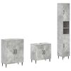 vidaXL Set di armadietti da bagno in 3 pezzi HAARLEM Grigio Cemento